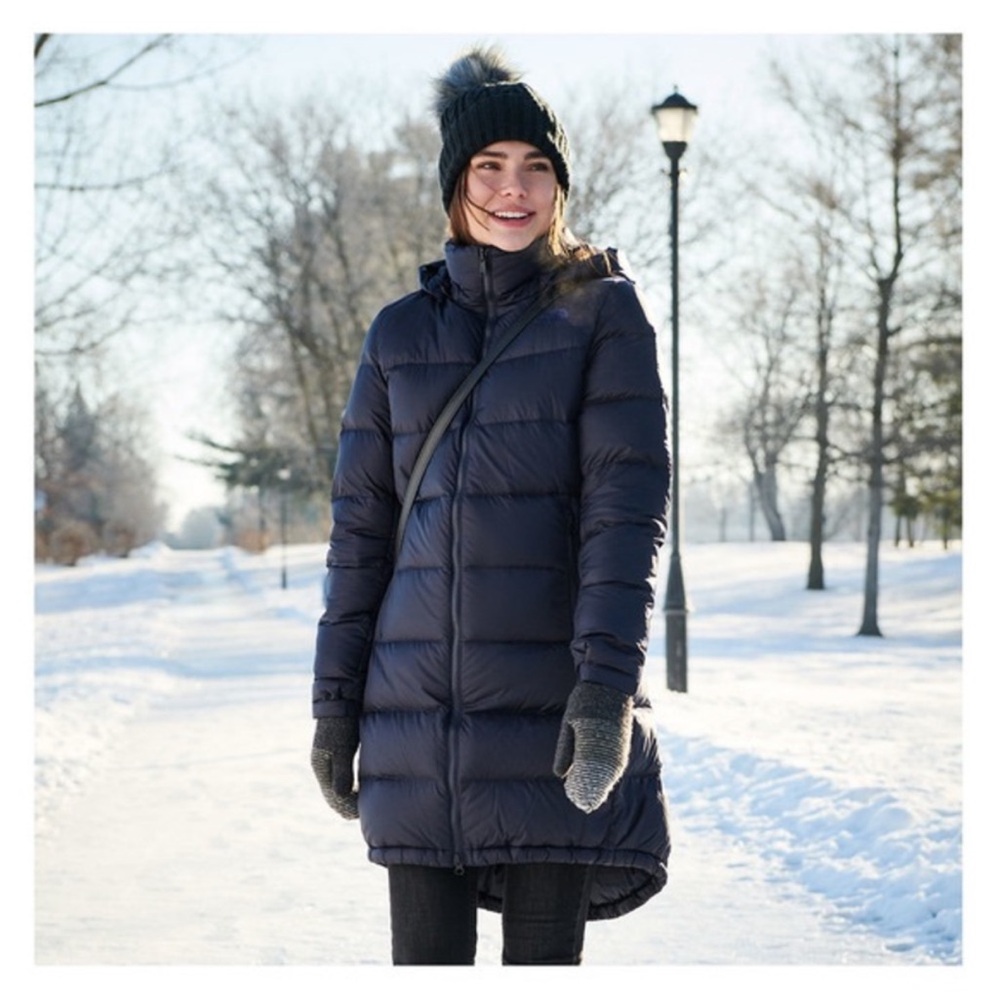 Women’s North Face Navy Quilted Metropolis Parka Long Puffer Coat